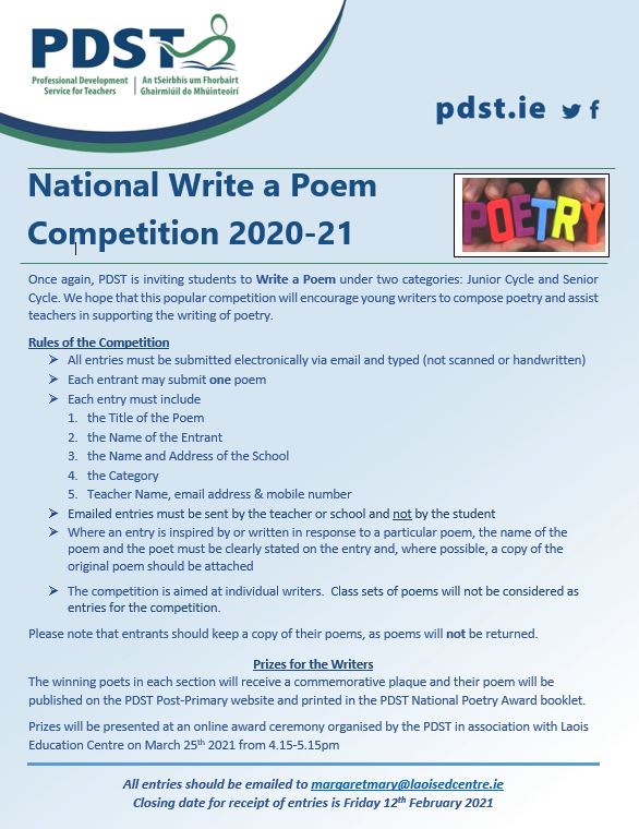 National poetry competition 2020 winners picture