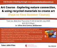 WCSUM2605 Art Course: Exploring nature connection, and using recycled materials to create art  (Face to Face) 